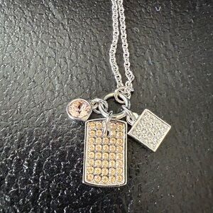 Touchstone Crystal Tag Along Necklace. 1669N.